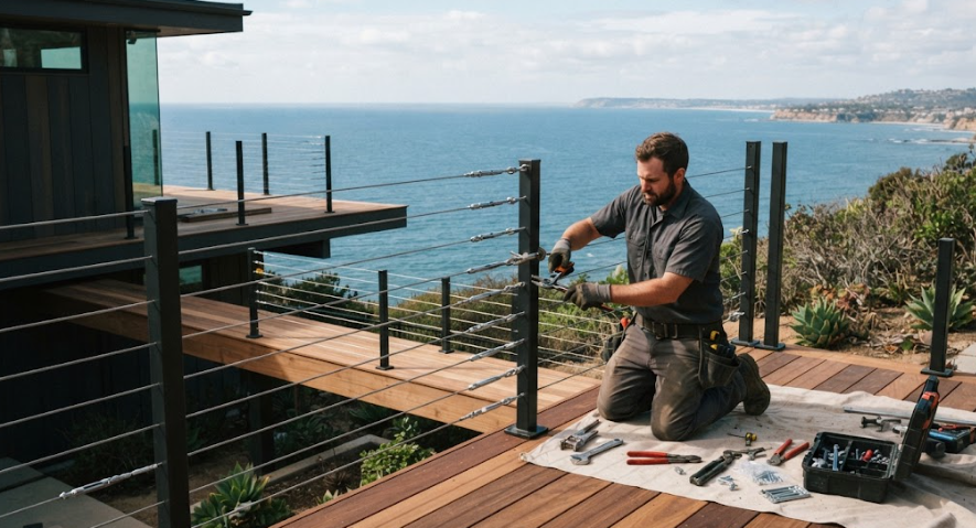 Deck Railing Installation